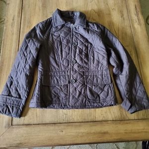 Ann Taylor Loft Chocolate Brown Quilted Jacket